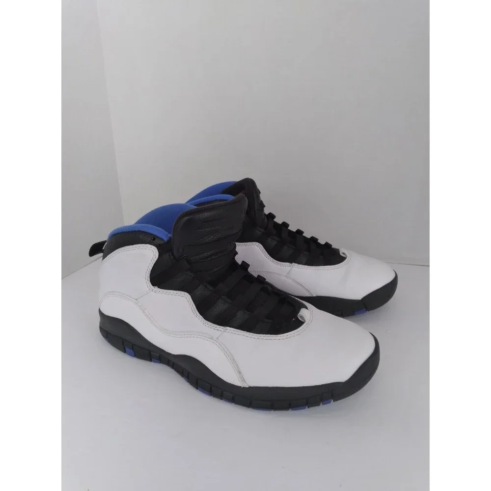 Air Jordan 10 Retro Orlando White Black Royal Blu 310805-108 Men Basketball Shoe